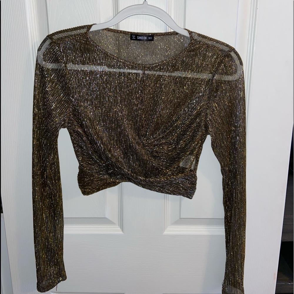 shein mesh long sleeve top